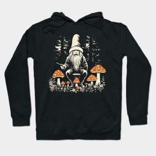 Gnome & Mushroom Harmony Minimal Elegance Hoodie